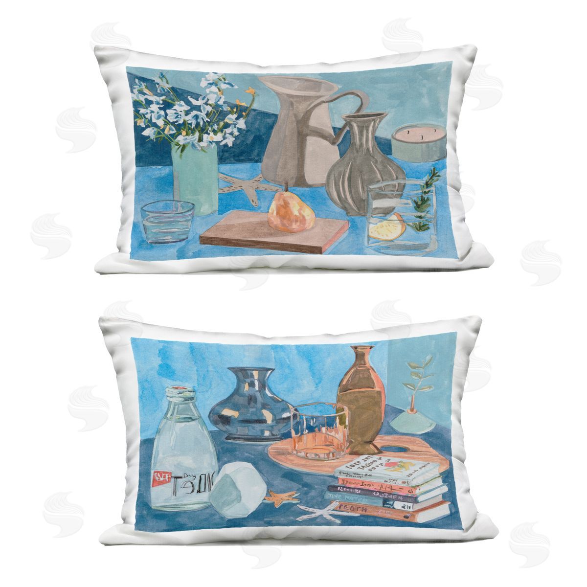 Melissa Wang Coastal Themed Still Lifes Outdoor Quick-Dry Polyester Printed Throw Pillow