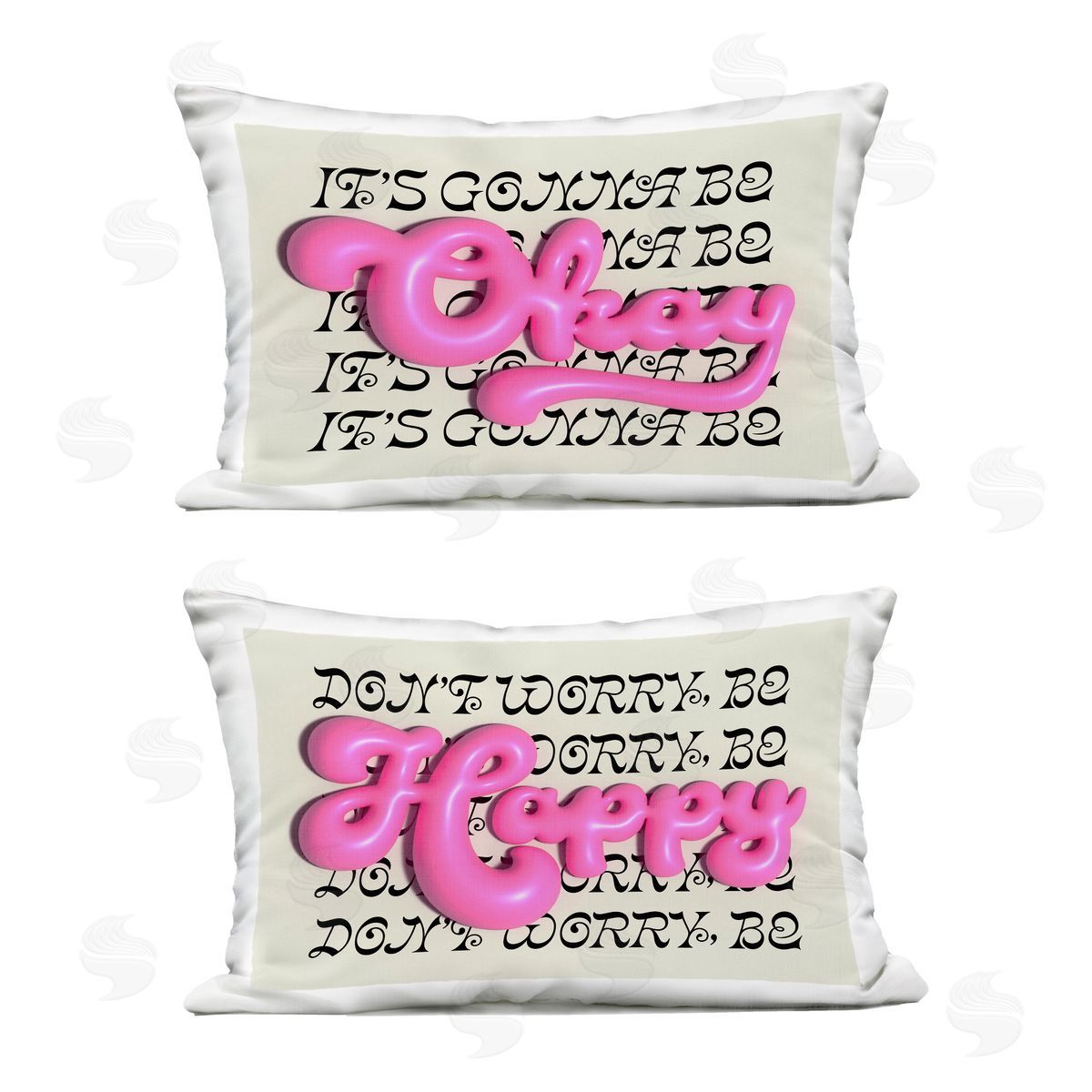 Victoria Barnes Uplifting Bubble Phrases Outdoor Quick-Dry Polyester Printed Throw Pillow