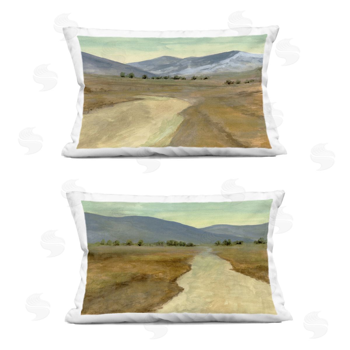 Michael Willett Barren Desert Path Printed Plush Polyester Throw Pillow