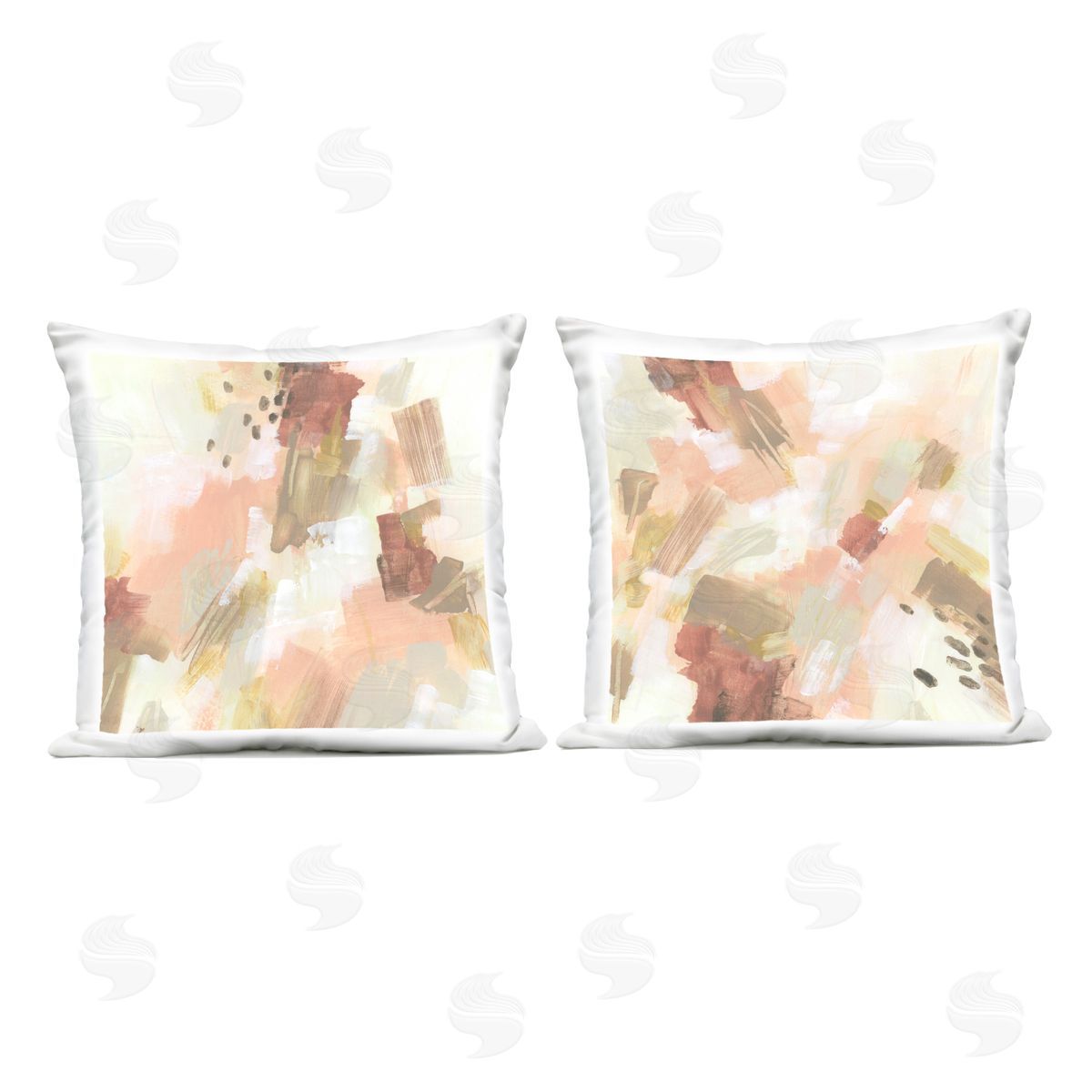June Erica Vess Energetic Beige Palette Outdoor Quick-Dry Polyester Printed Throw Pillow