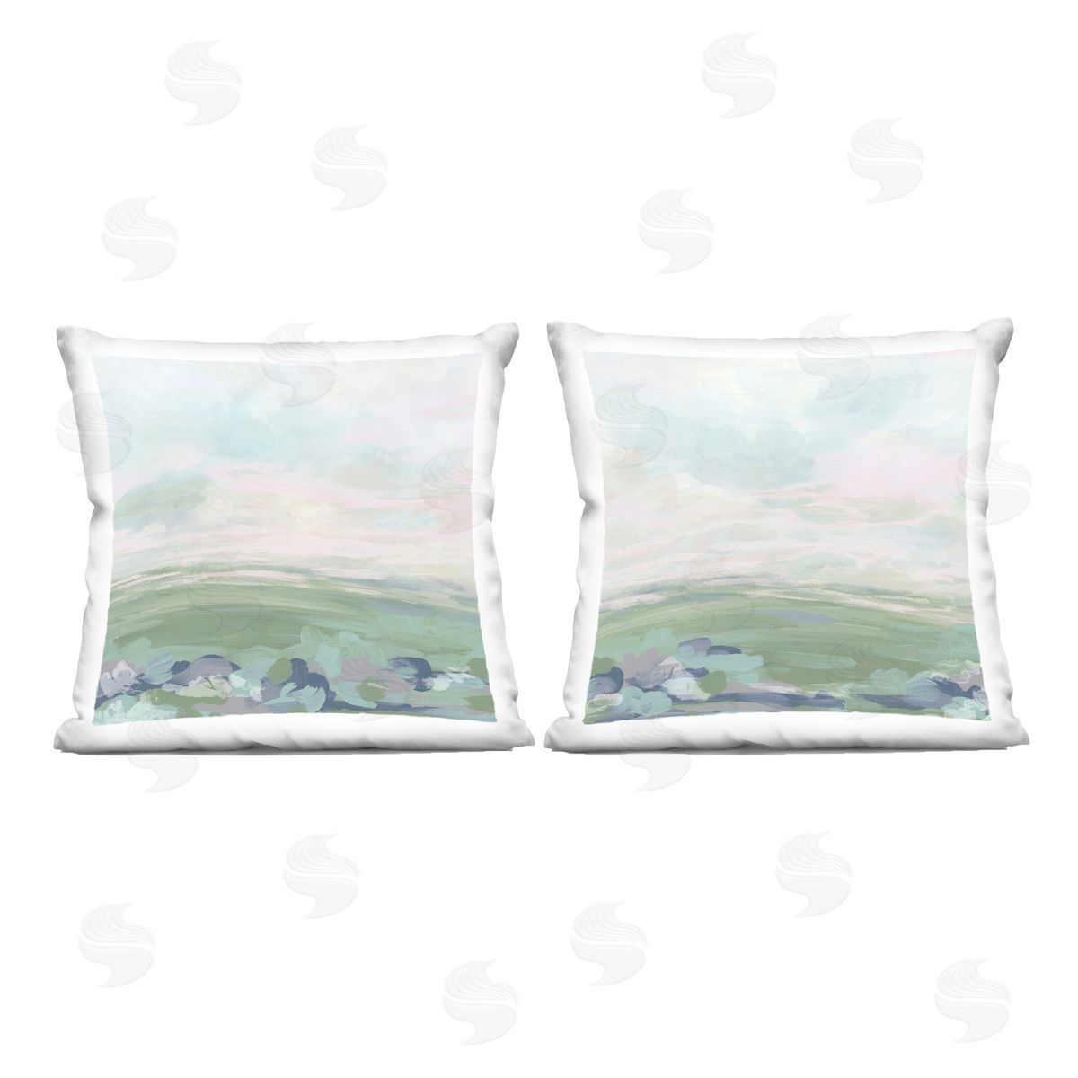 June Erica Vess Abstract Gradient Landscapes Printed Plush Polyester Throw Pillow