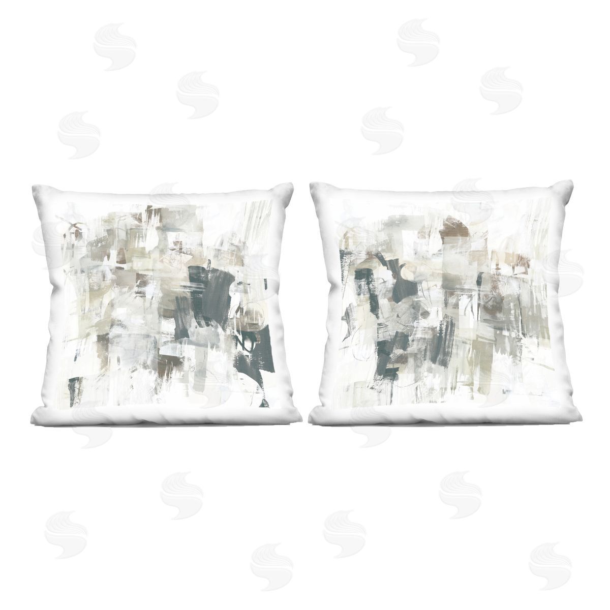 June Erica Vess Distressed Pale Paint Printed Plush Polyester Throw Pillow