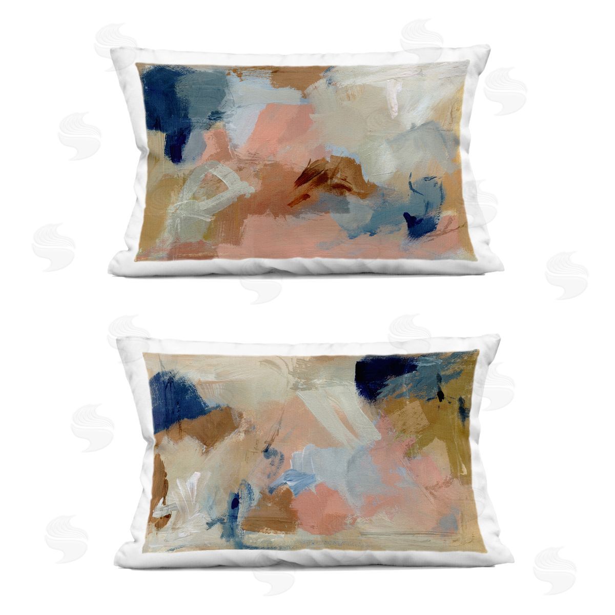 Victoria Barnes Energetic Rustic Abstractions Printed Plush Polyester Throw Pillow