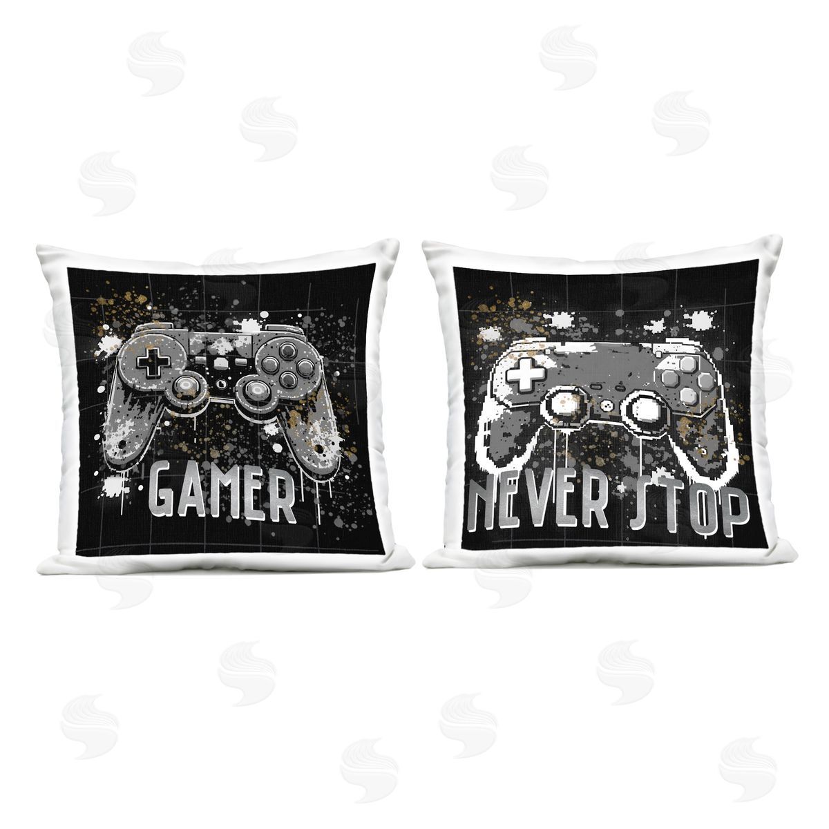 Kim Allen Never Stop Modern Gamer Outdoor Quick-Dry Polyester Printed Throw Pillow