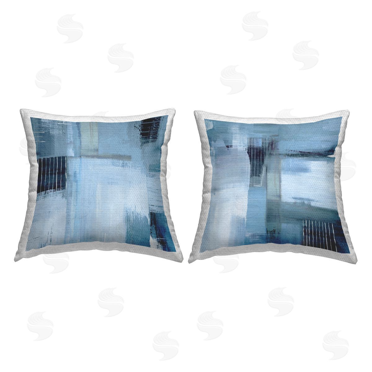 Susan Jill Funky Blue Abstracts Outdoor Quick-Dry Polyester Printed Throw Pillow