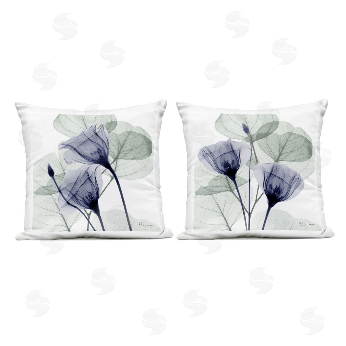 Albert Koetsier Fading Florals & Herbs Outdoor Quick-Dry Polyester Printed Throw Pillow
