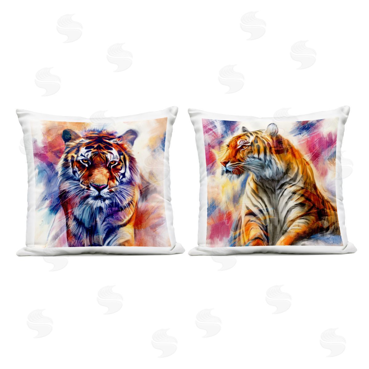 Kim Allen Prowling Jungle Tigers Outdoor Quick-Dry Polyester Printed Throw Pillow