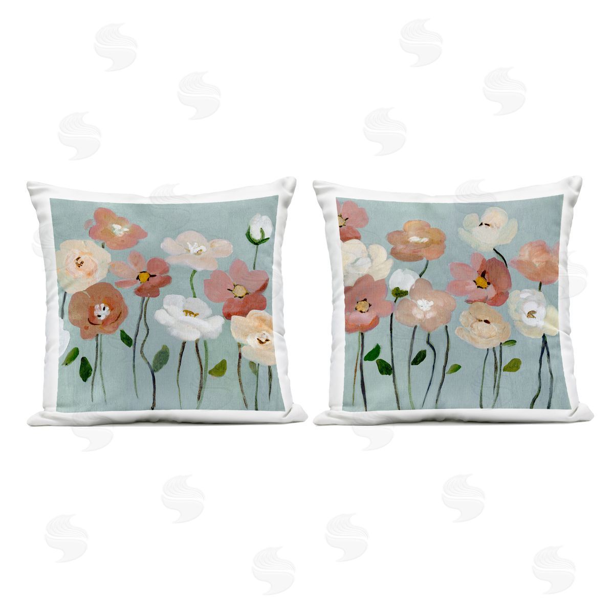 Charity Henderson Budding Boho Blooms Outdoor Quick-Dry Polyester Printed Throw Pillow