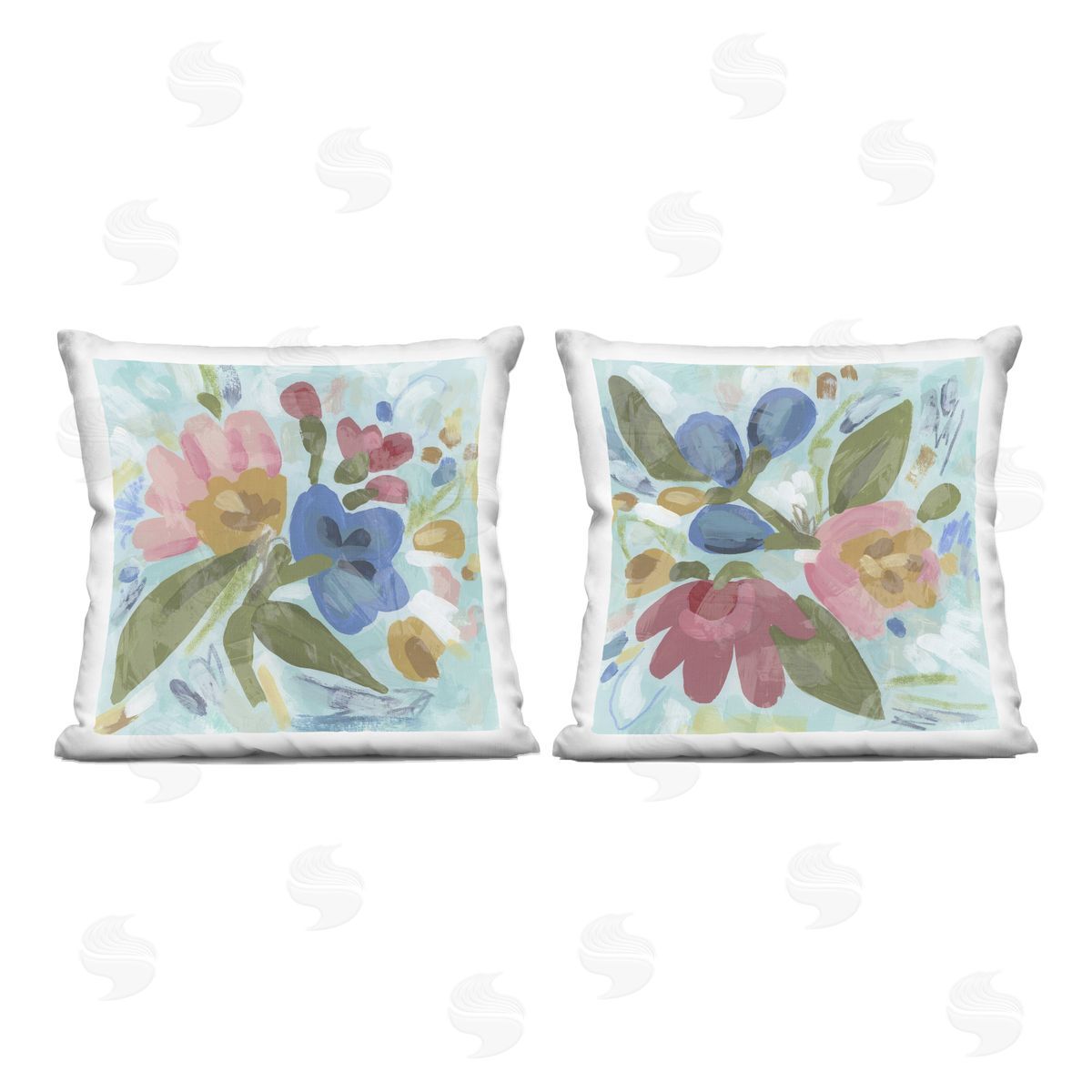 June Erica Vess Eclectic Flower Bundles Printed Plush Polyester Throw Pillow