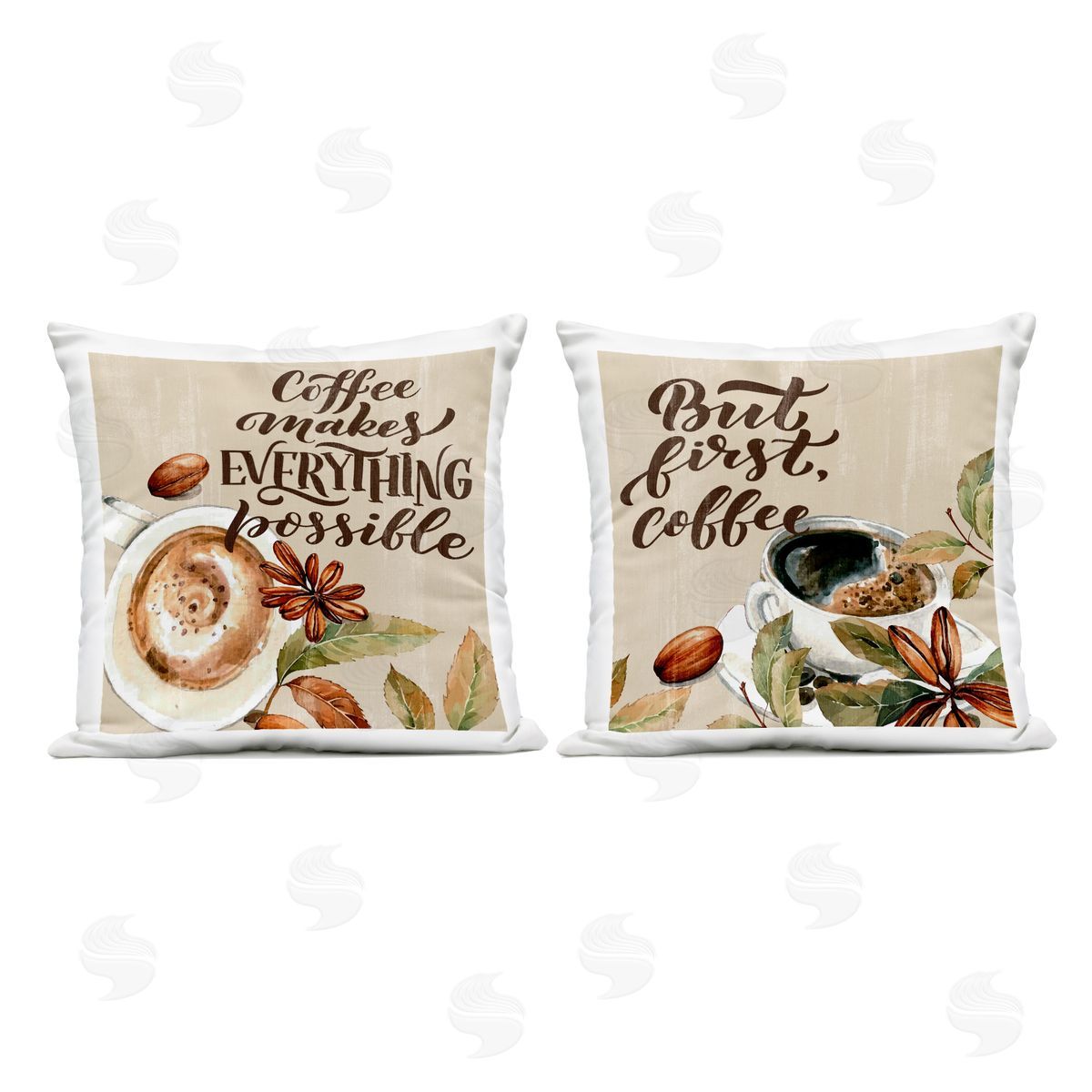 Kim Allen Rustic Kitchen Coffee Phrases Outdoor Quick-Dry Polyester Printed Throw Pillow