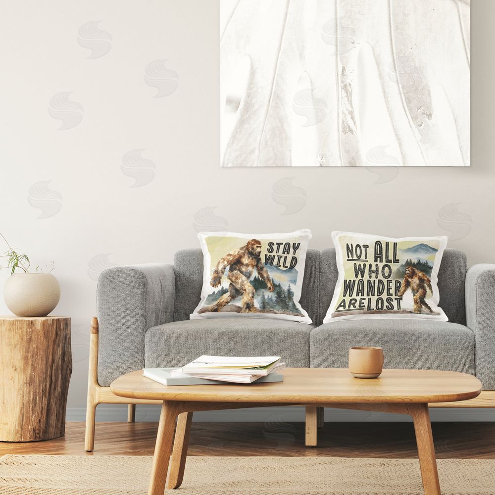 Nicole DeCamp Wild Mythical Creature Quotes Printed Plush Polyester Throw Pillow On Chair