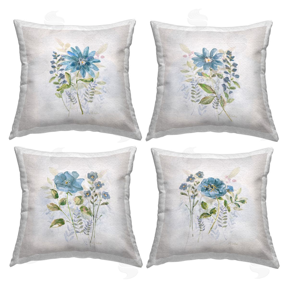 Kevin Daniel Organic Soft Blooms Outdoor Quick-Dry Polyester Printed Throw Pillow
