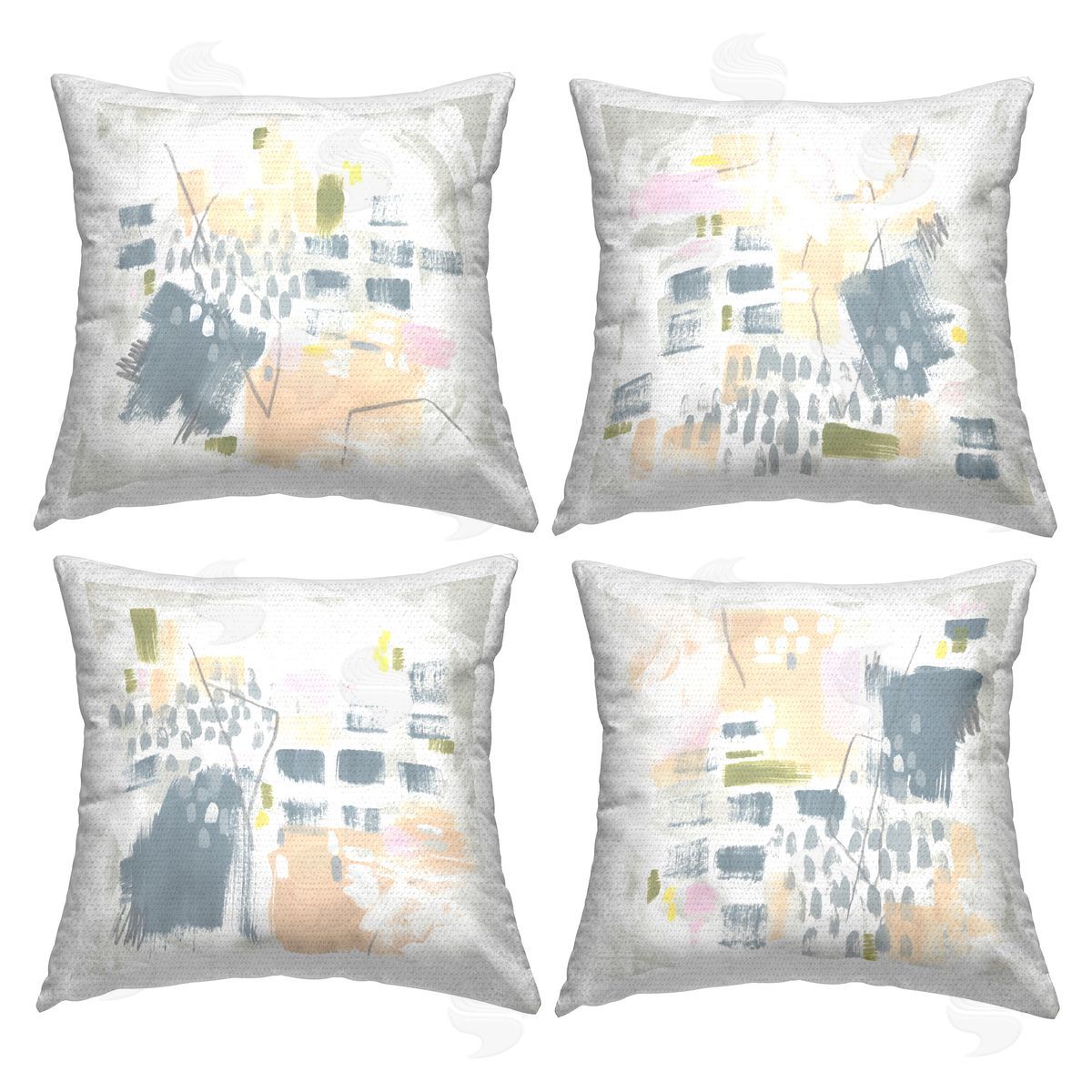 Stupell Studio Soft Chaotic Collage Outdoor Quick-Dry Polyester Printed Throw Pillow