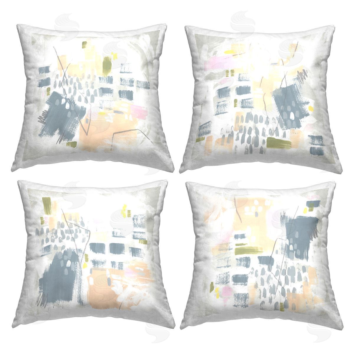 Stupell Studio Soft Chaotic Collage Printed Plush Polyester Throw Pillow