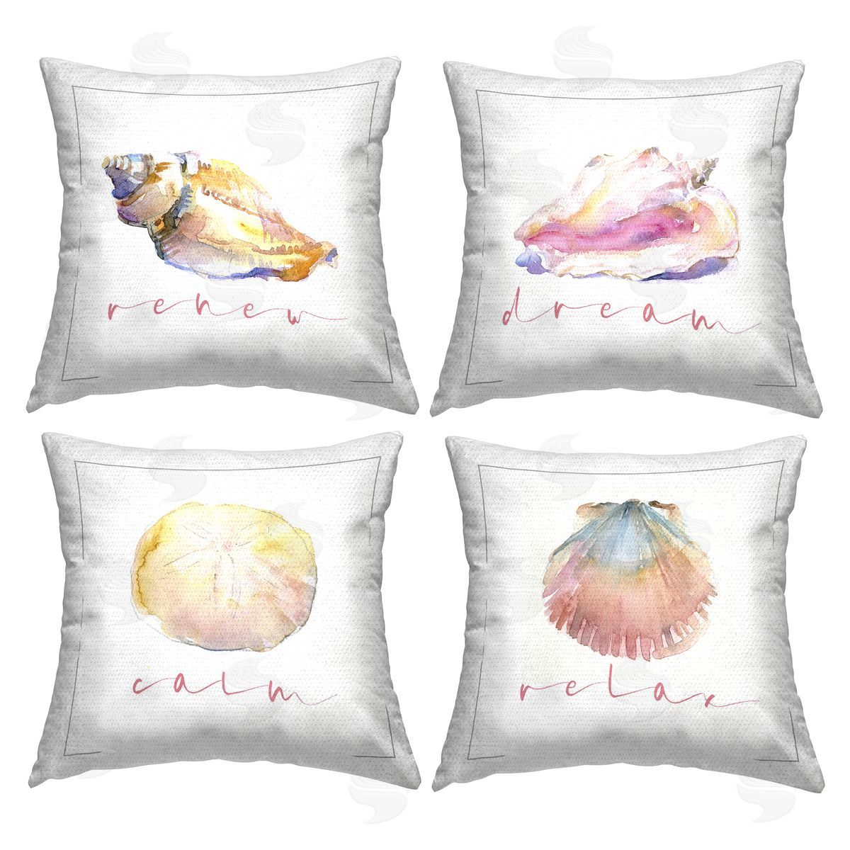 John Keeling Relaxing Beach Phrases Outdoor Quick-Dry Polyester Printed Throw Pillow