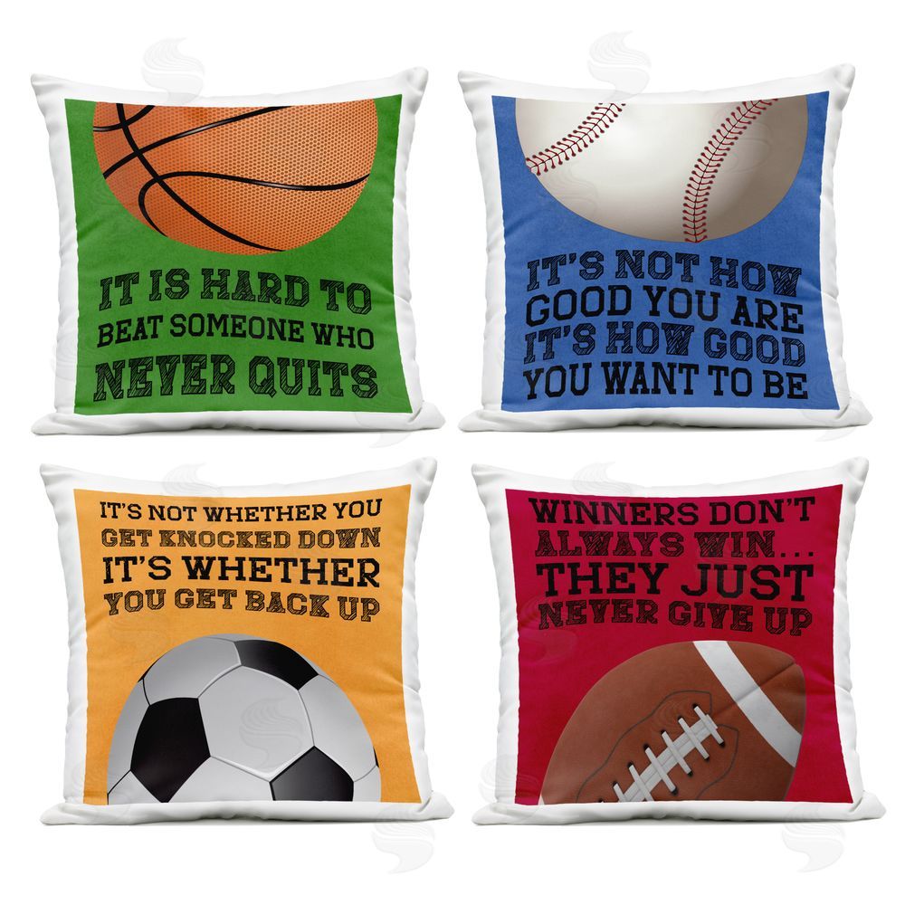 Marcus Prime Motivational Sports Determination Outdoor Square Printed Throw Pillow