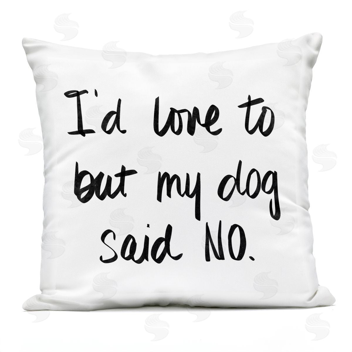 My Dog Said No Pet Humor Phrase Minimal Text Outdoor Printed Pillow, Home Decor by Sd Graphics Studio