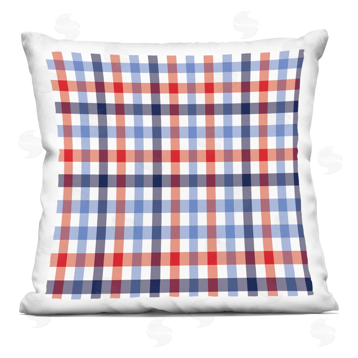 Red Blue Tartan Plaid Pattern Decorative Printed Pillow, Home Decor by House of Rose