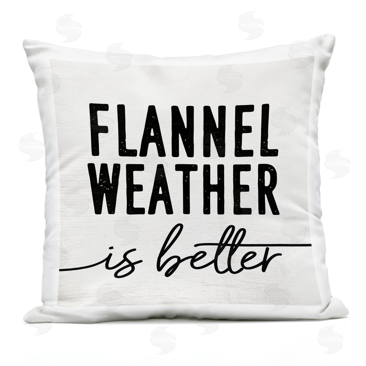 Flannel Weather Is Better Vintage Rustic Fall Typography Outdoor Printed Pillow, Home Decor by Stupell Studio