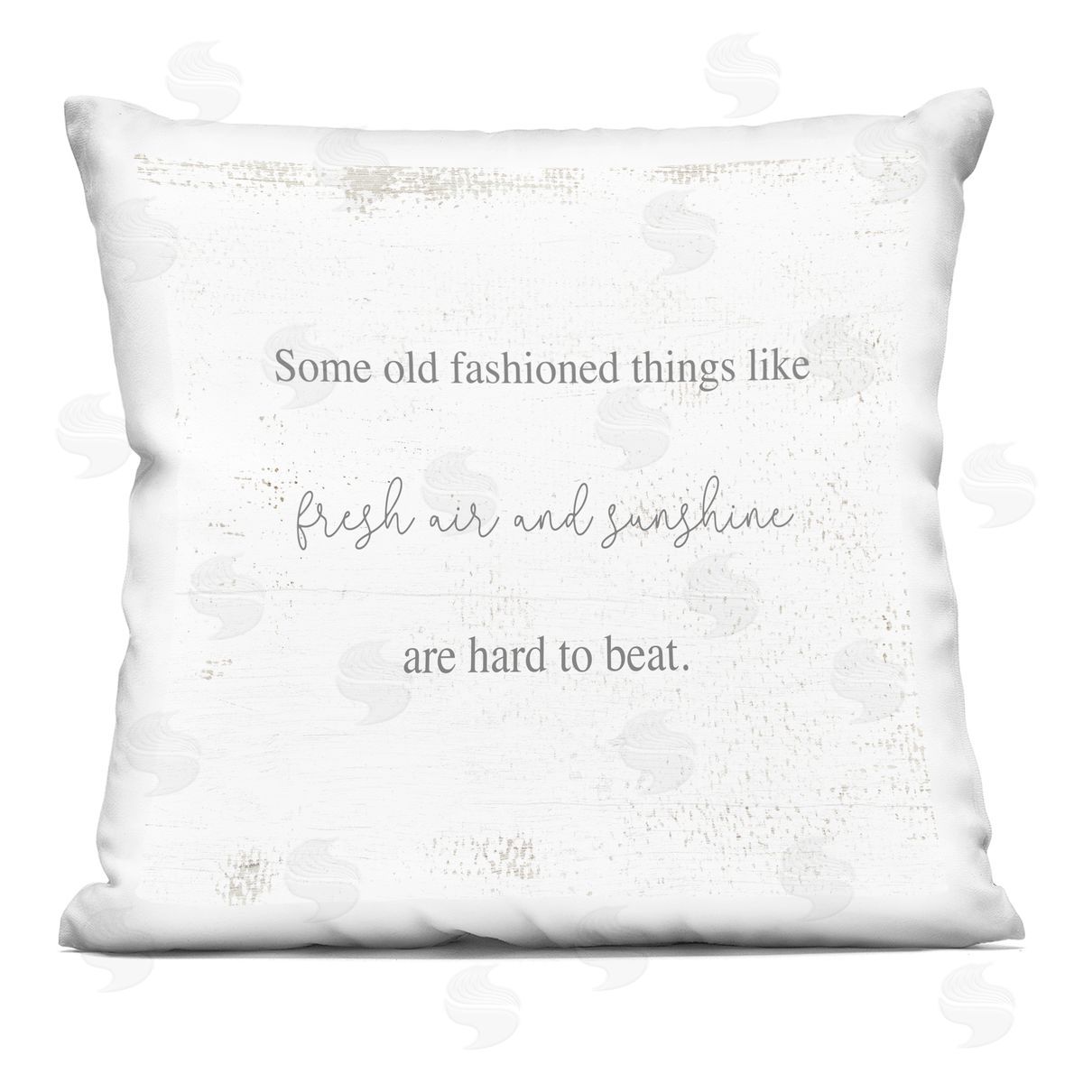 Fresh Air & Sunshine Casual Weathered Phrase Decorative Printed Pillow, Home Decor by Stupell Studio
