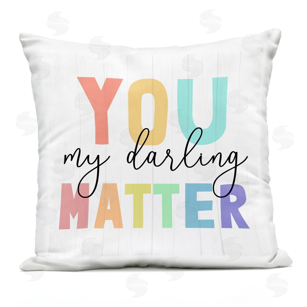 You Matter Bold Rainbow Block Letters Phrase Outdoor Printed Pillow, Home Decor by Stupell Studio