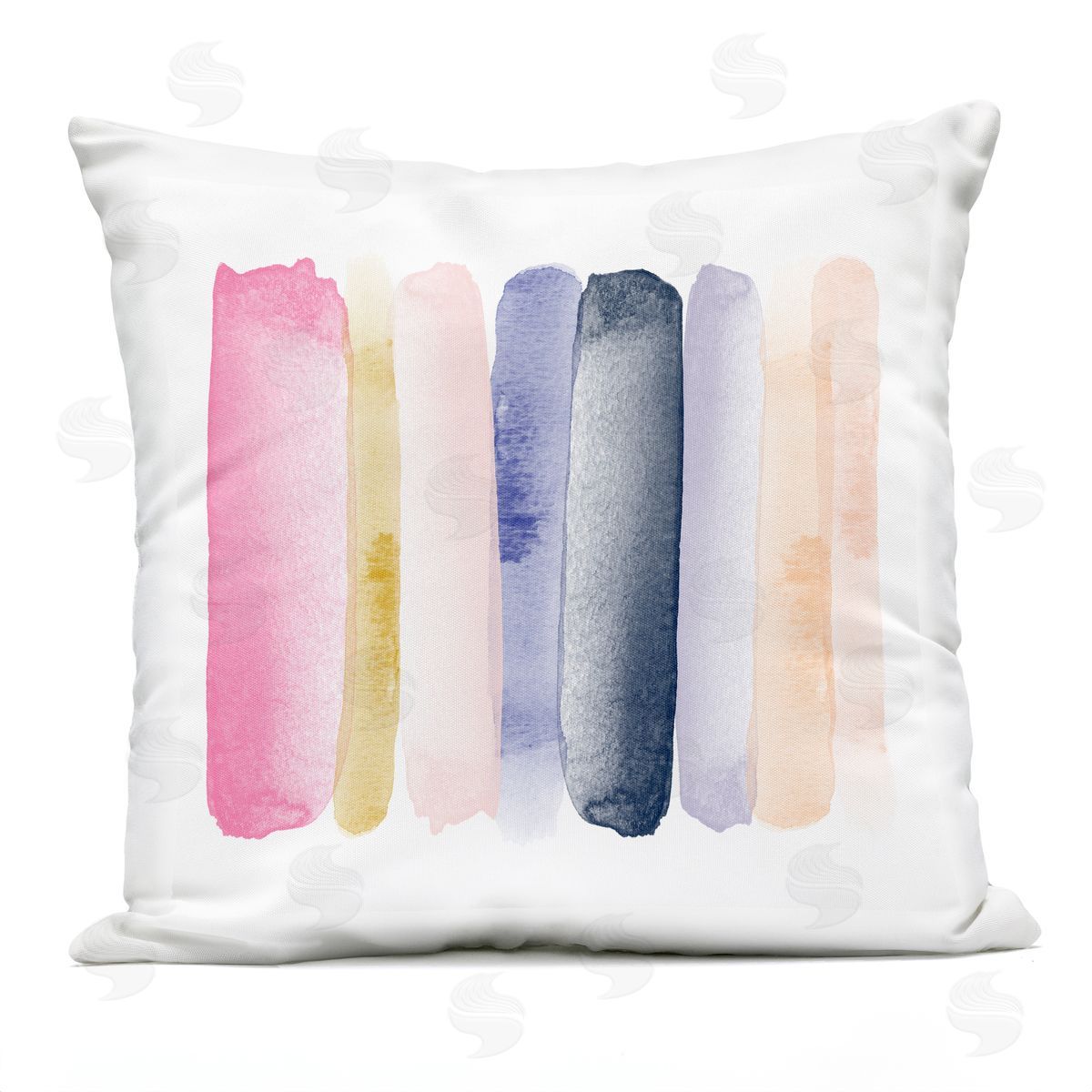 Pastel Abstract Brush Strokes Outdoor Printed Pillow, Home Decor by Amy Brinkman