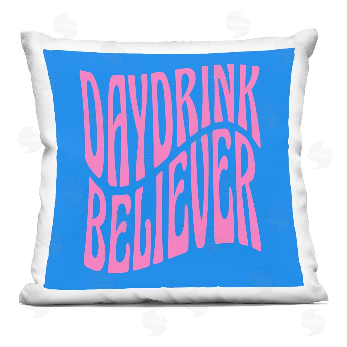 Daydrink Believer Summer Phrase Decorative Printed Pillow, Home Decor by lulusimonSTUDIO