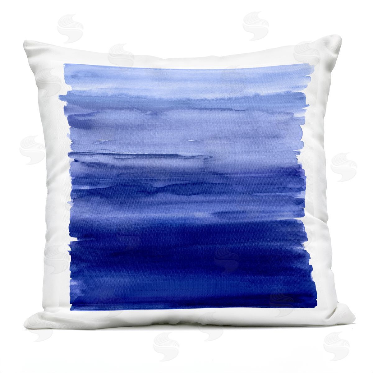 Modern Brushed Blue Gradient Outdoor Printed Pillow, Home Decor by Allie Corbin