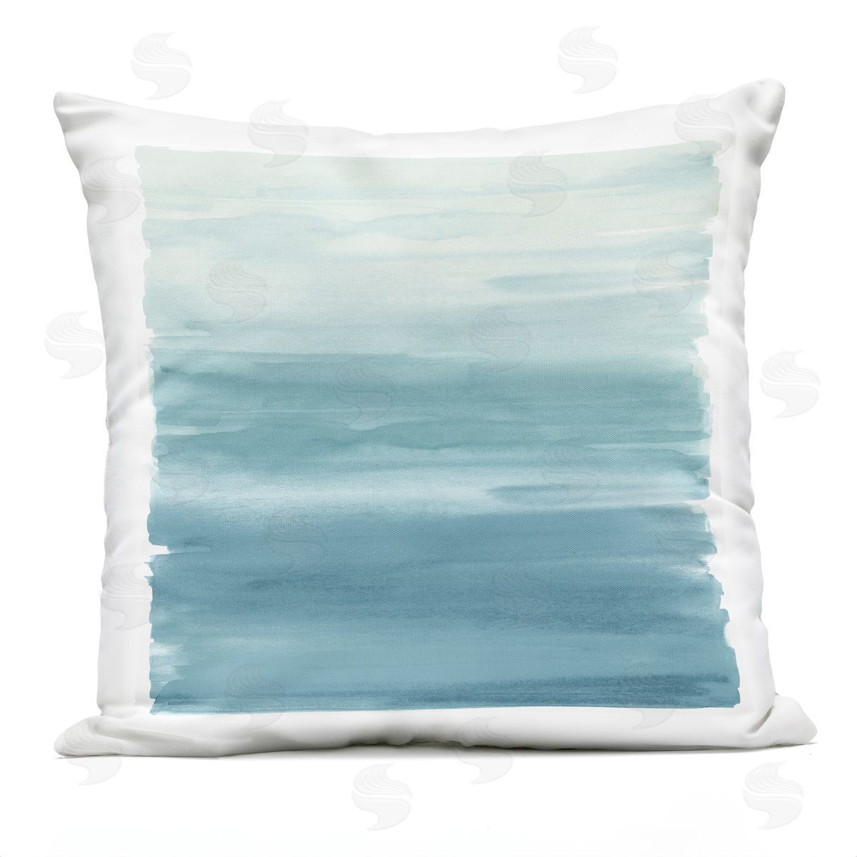 Muted Blue Gradient Outdoor Printed Pillow, Home Decor by Allie Corbin