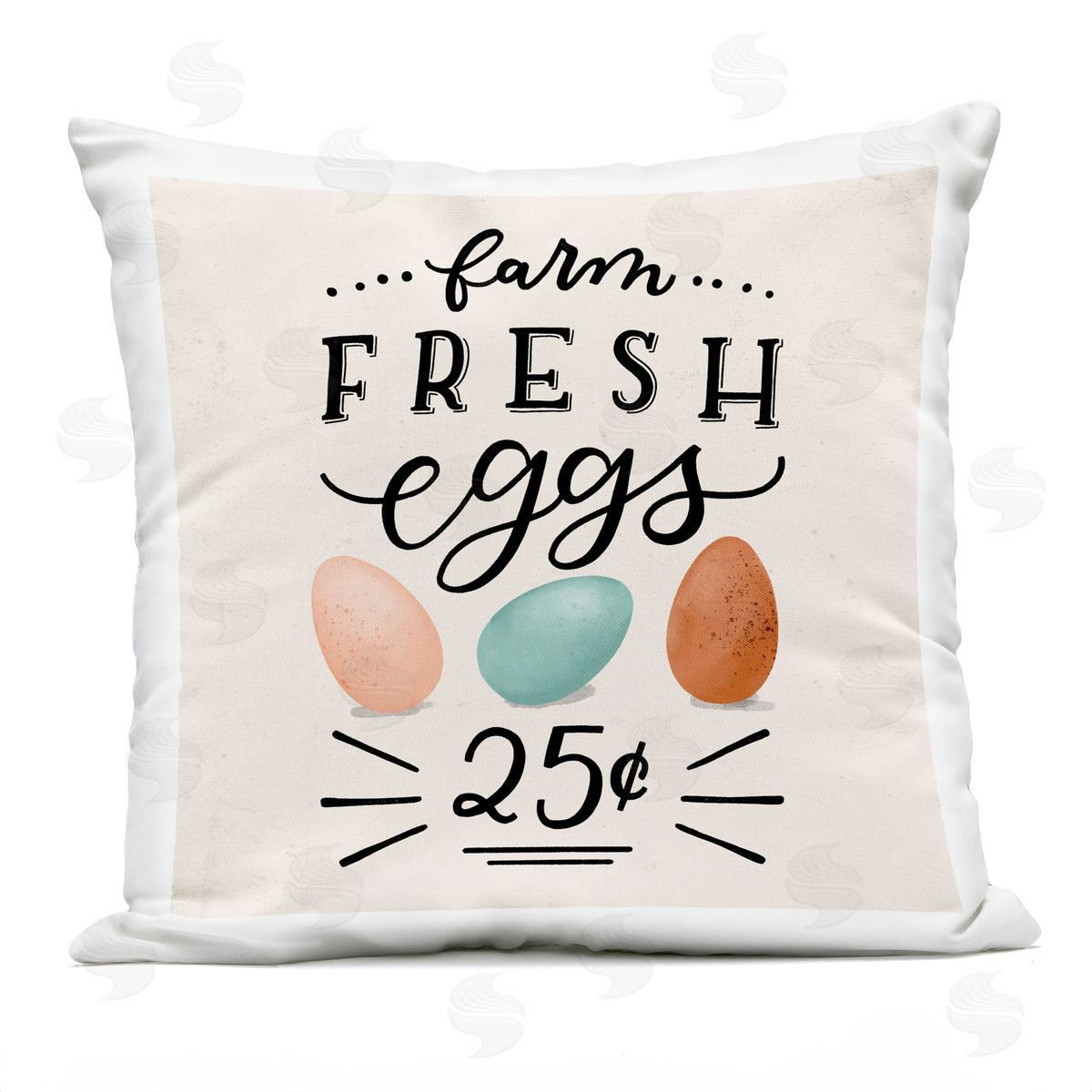 Farm Fresh Eggs Easter Sign Outdoor Printed Pillow, Home Decor by Loni Harris