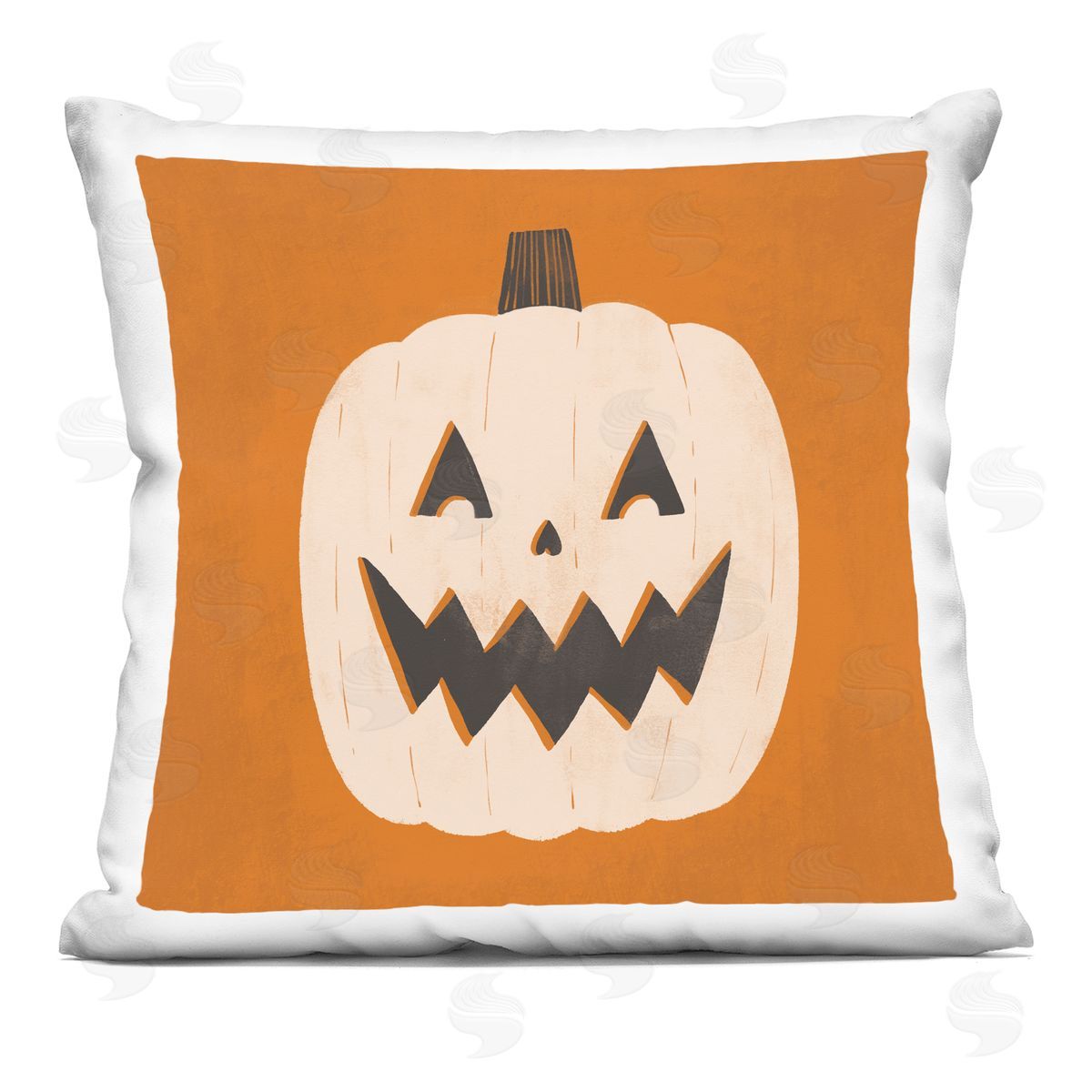 Halloween Happy Jack-o-Lantern Decorative Printed Pillow, Home Decor by Loni Harris