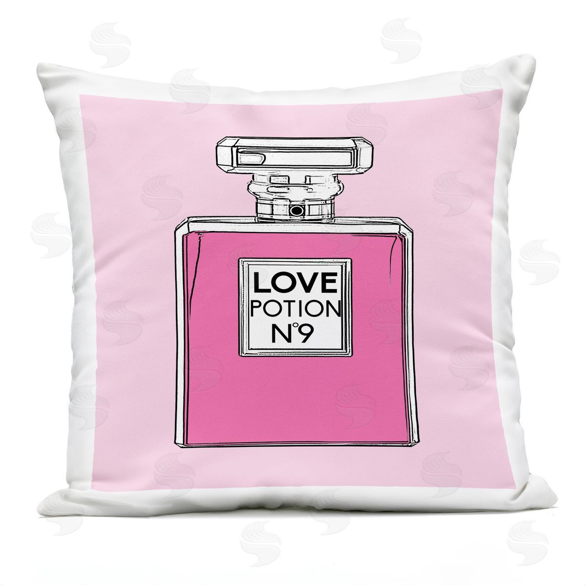 Love Potion Glam Perfume Outdoor Printed Pillow, Home Decor by lulusimonSTUDIO