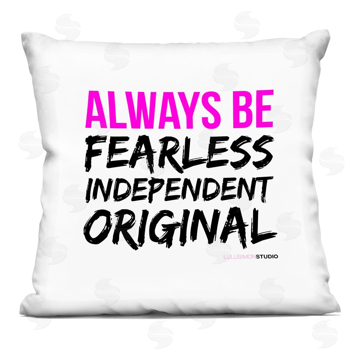 Always Be Fearless Original Phrase Decorative Printed Pillow, Home Decor by lulusimonSTUDIO