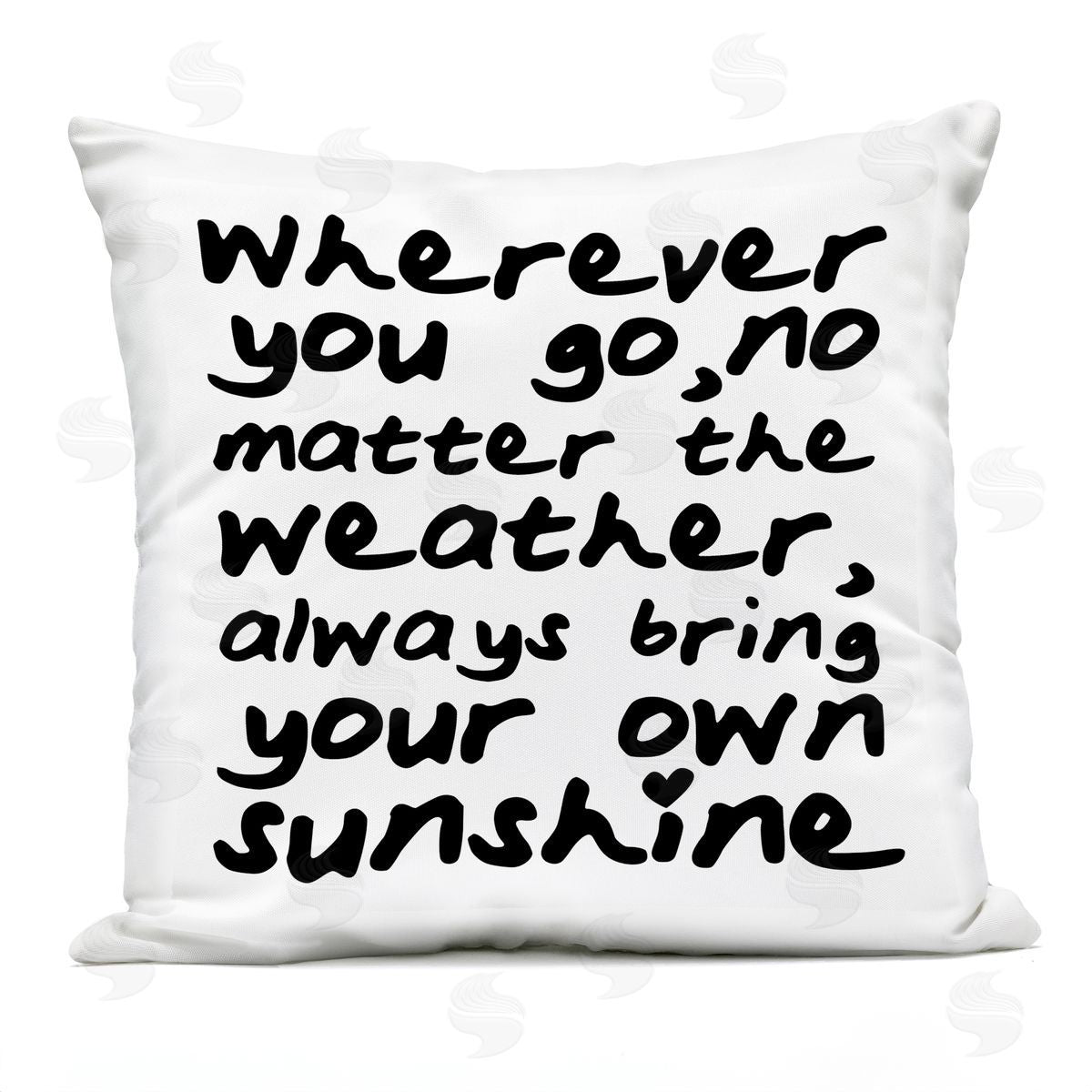 Bring Your Own Sunshine Phrase Outdoor Printed Pillow, Home Decor by lulusimonSTUDIO