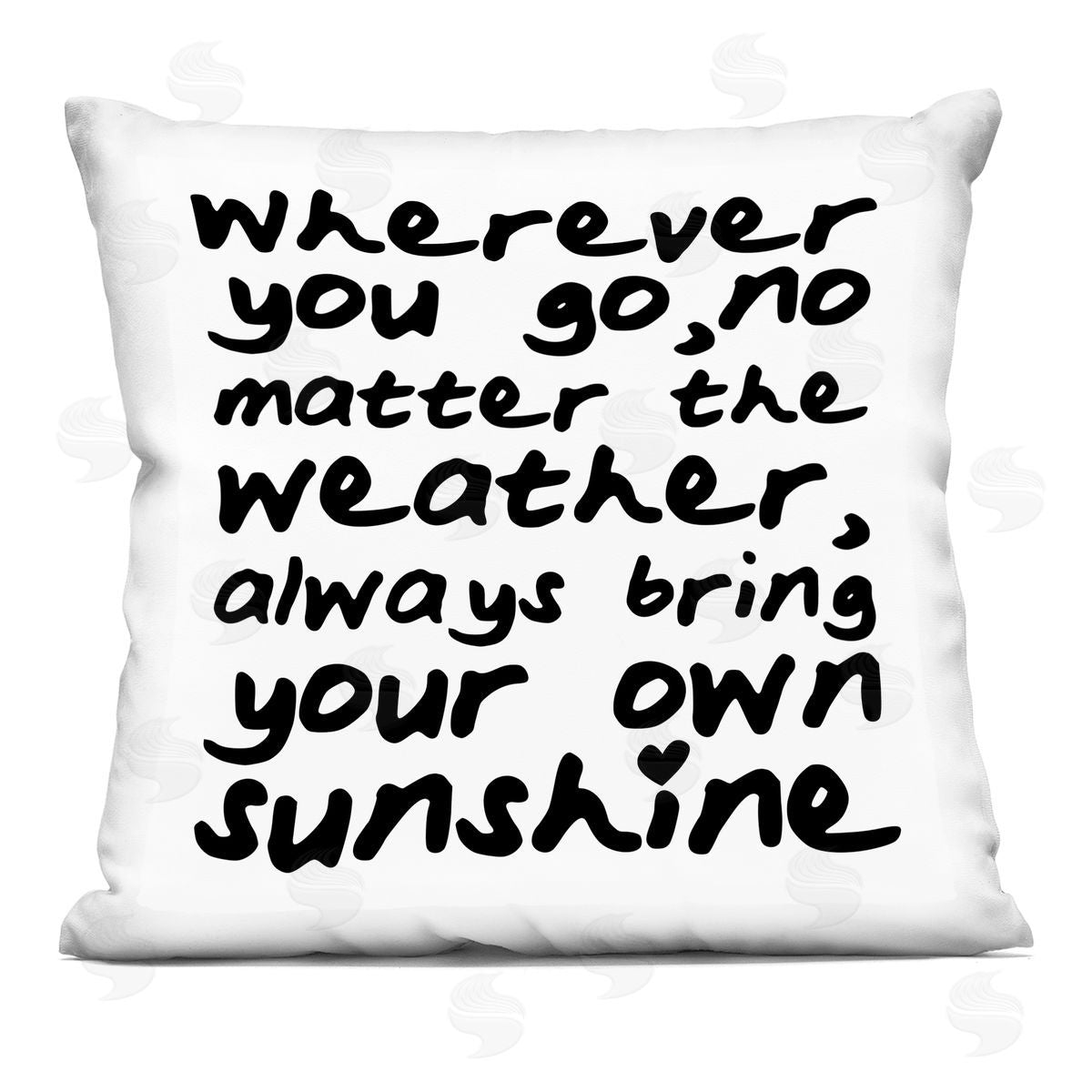 Bring Your Own Sunshine Phrase Decorative Printed Pillow, Home Decor by lulusimonSTUDIO