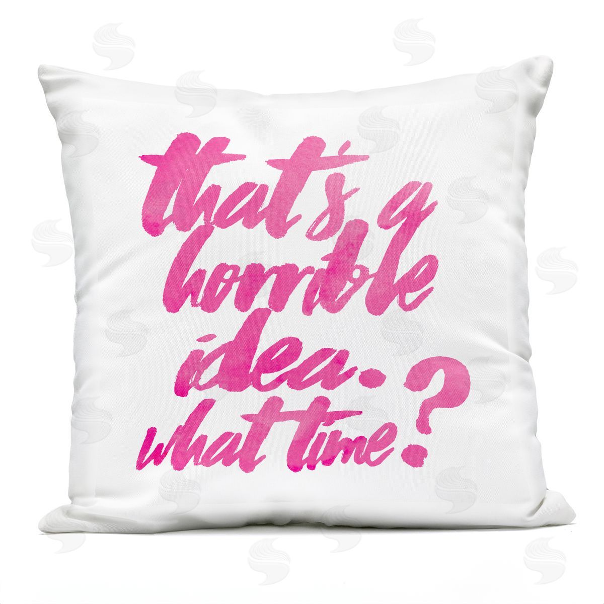Horrible Idea What Time Humor Outdoor Printed Pillow, Home Decor by lulusimonSTUDIO