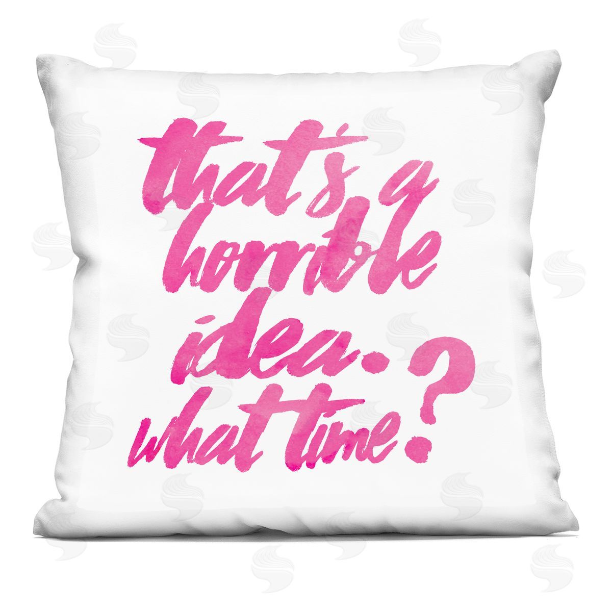 Horrible Idea What Time Humor Decorative Printed Pillow, Home Decor by lulusimonSTUDIO
