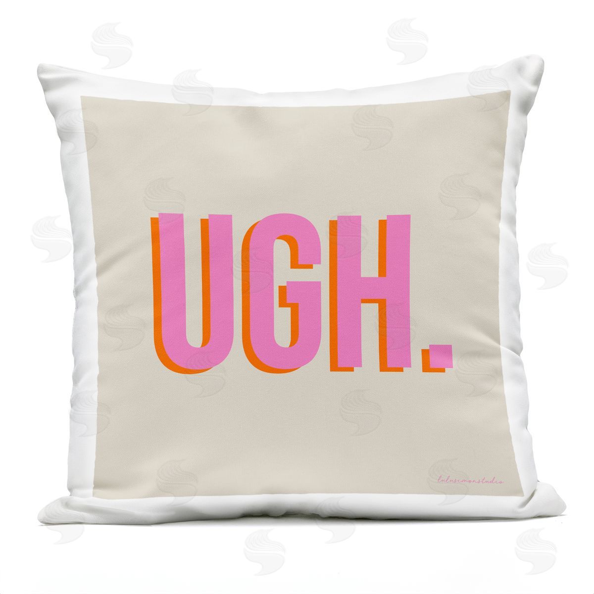 Ugh. Bold Pink Sassy Text Outdoor Printed Pillow, Home Decor by lulusimonSTUDIO