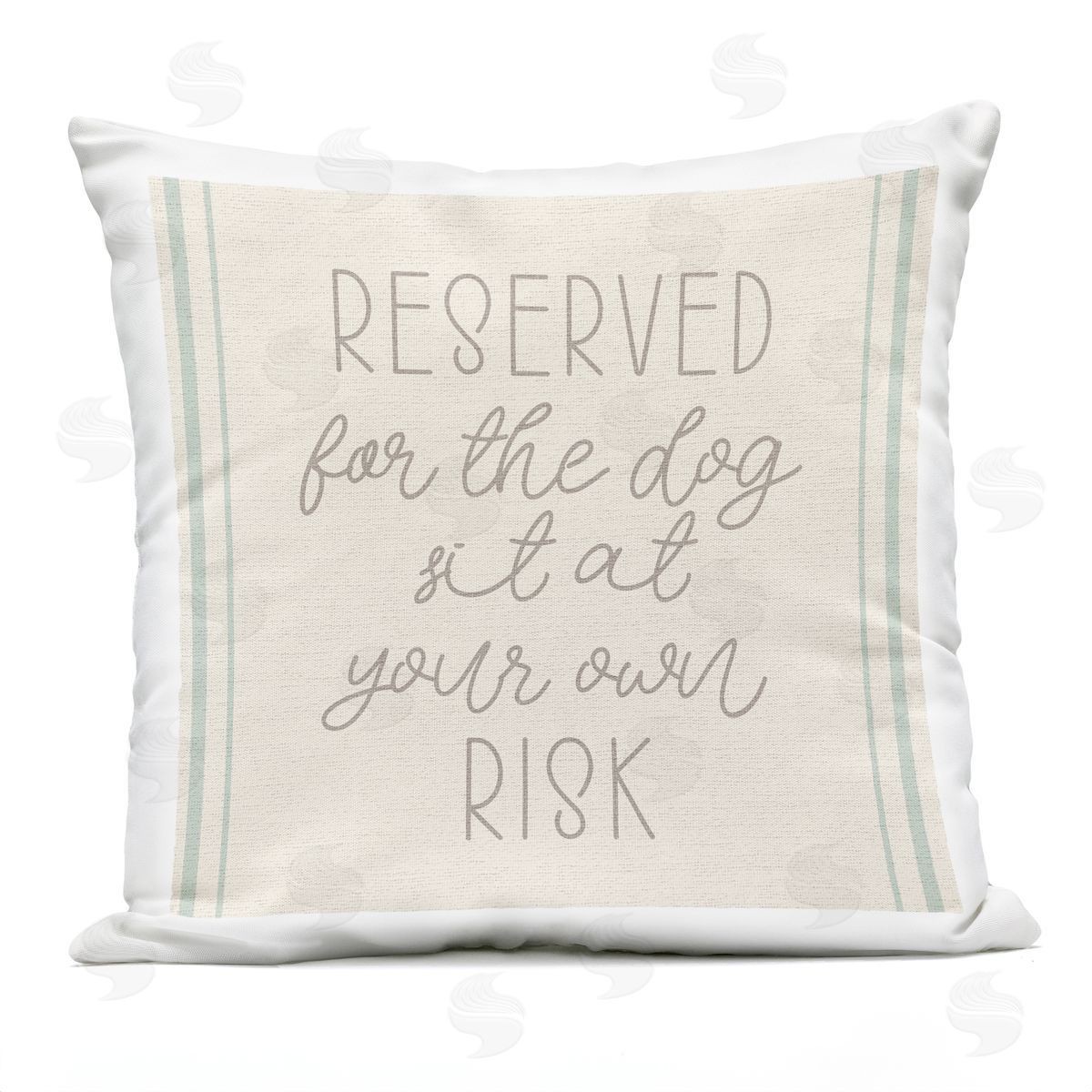 Reserved For The Dog Phrase Outdoor Printed Pillow, Home Decor by Stupell Studio