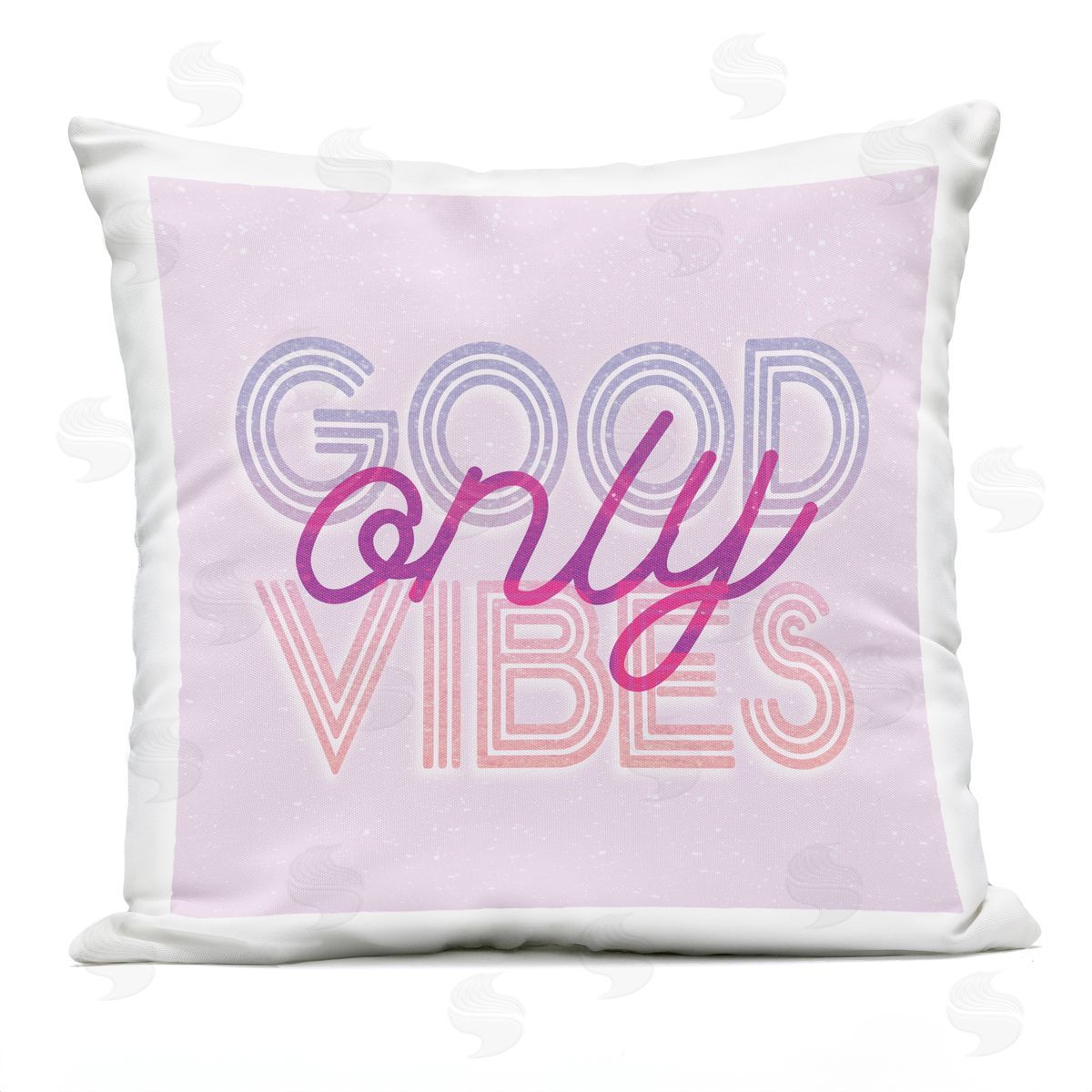 Good Vibes Only Fun Phrase Outdoor Printed Pillow, Home Decor by Stupell Studio