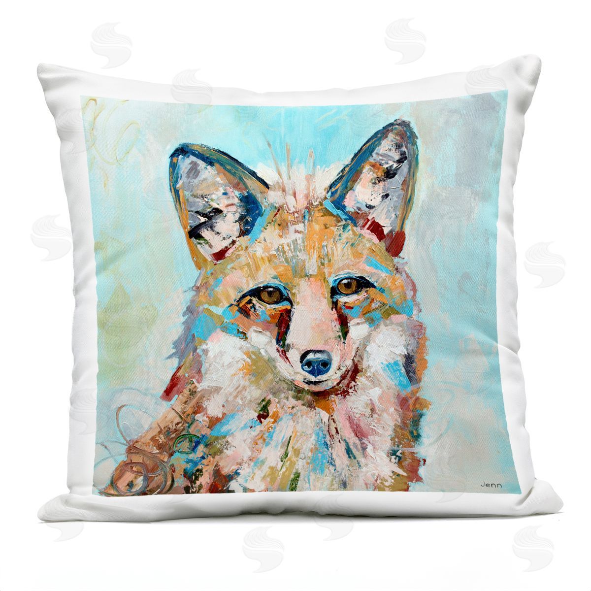 Bold Modern Fox Animal Outdoor Printed Pillow, Home Decor by Jen Seeley