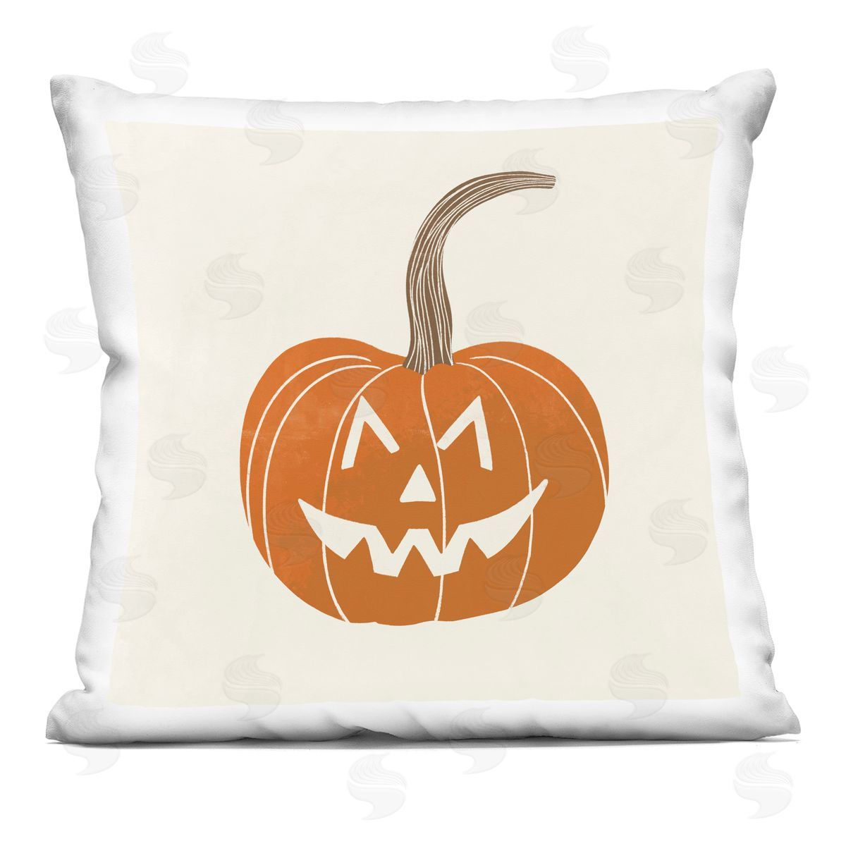 Smiling Halloween Jack-o-Lantern Decorative Printed Pillow, Home Decor by Taylor Shannon Designs