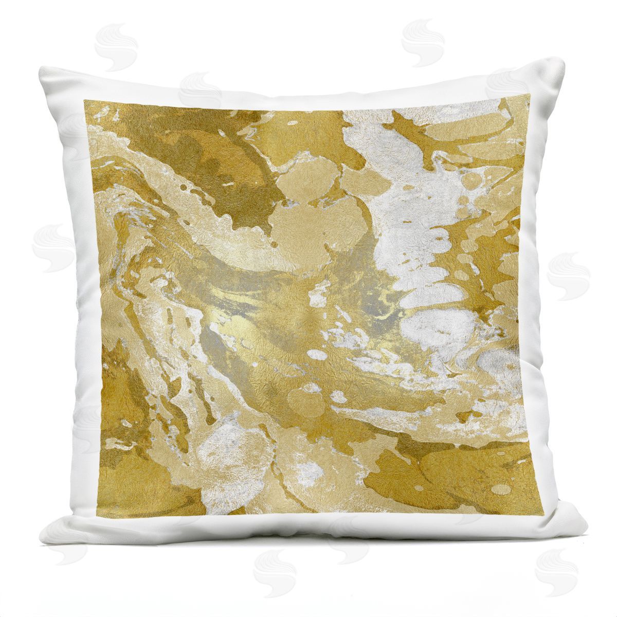 Marbled Lustrous Swirled Pattern Outdoor Printed Pillow, Home Decor by Danielle Carson