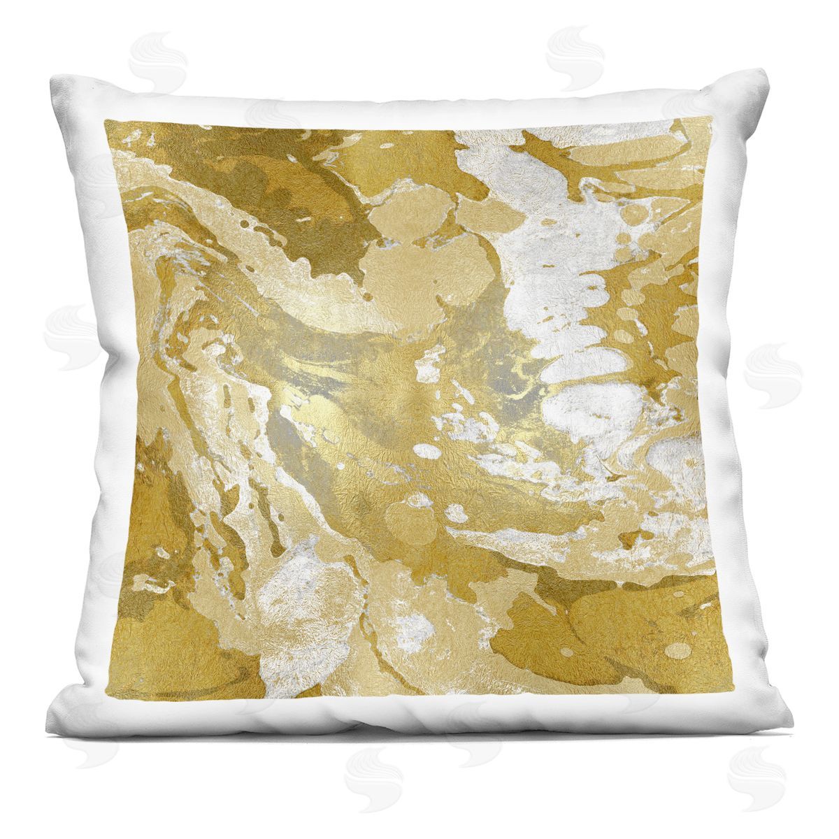 Marbled Lustrous Swirled Pattern Decorative Printed Pillow, Home Decor by Danielle Carson