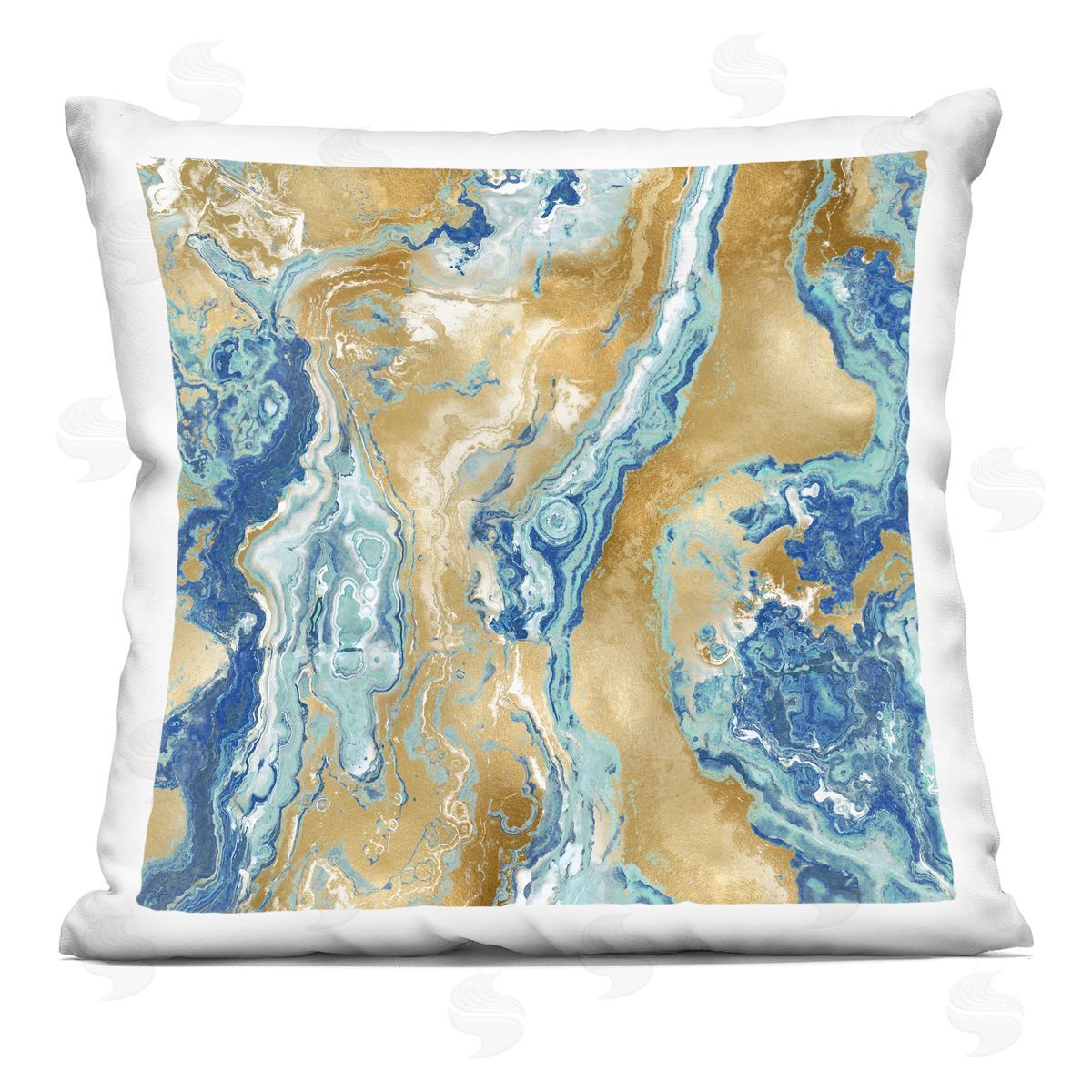 Glam Modern Fluid Shapes Decorative Printed Pillow, Home Decor by Danielle Carson