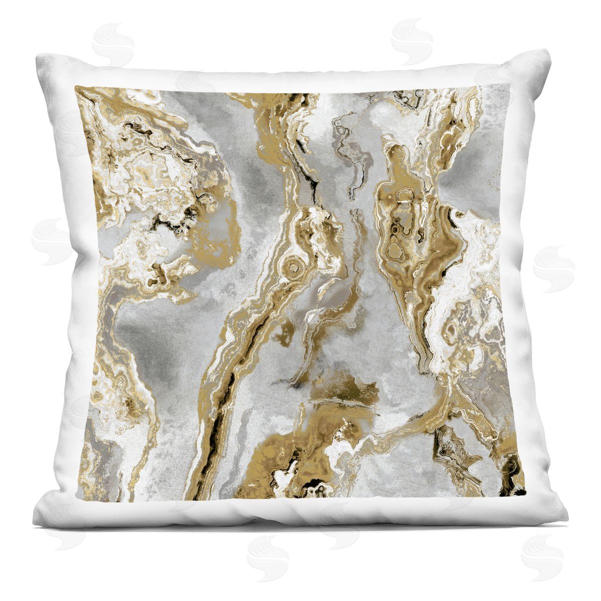 Flowing Glam Mineral Pattern Decorative Printed Pillow, Home Decor by Danielle Carson