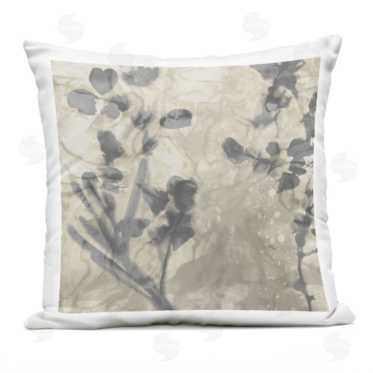 Blooming Botanical Nature Abstract Outdoor Printed Pillow, Home Decor by Danielle Carson