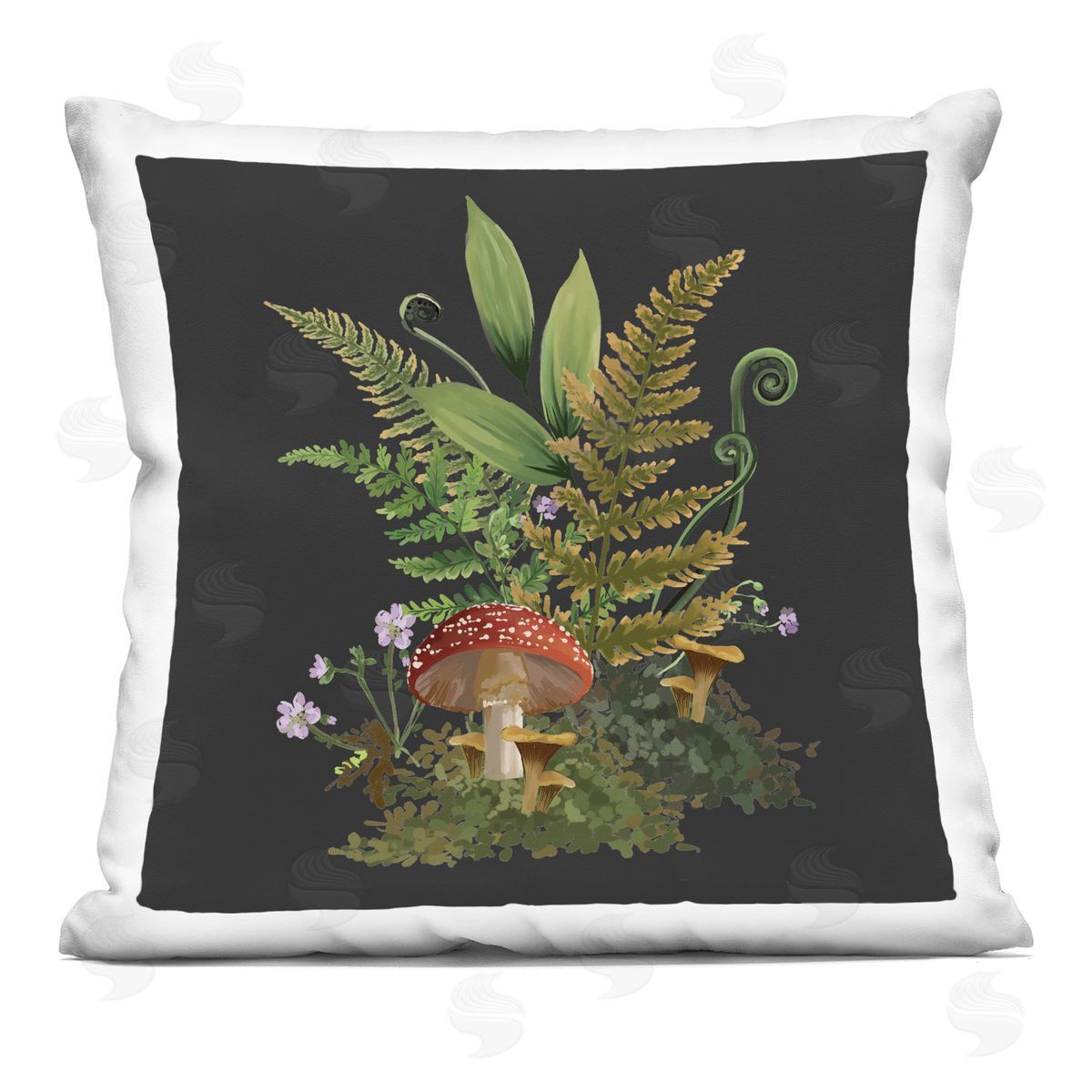 Sprouting Ferns Botanical Nature Decorative Printed Pillow, Home Decor by House of Rose