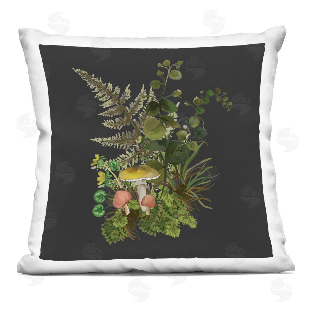 Sprouting Fern Leaves Nature Decorative Printed Pillow, Home Decor by House of Rose