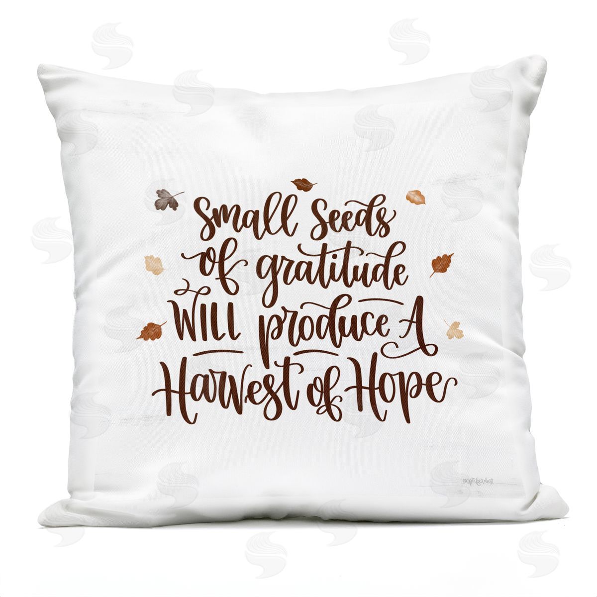 Small Seeds Produce Hope Nature Phrase Outdoor Printed Pillow, Home Decor by Imperfect Dust